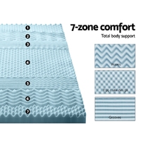 Giselle Bedding Memory Foam Mattress Topper 7-Zone 8cm Double thumbnail
