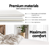 Giselle Bedding Memory Foam Mattress Topper 8cm Double thumbnail