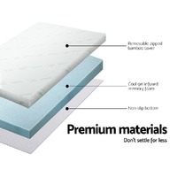 Giselle Bedding Memory Foam Mattress Topper Cool Gel 8cm Double thumbnail