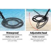 Metal Detector 220MM Deep Sensitive Waterproof Treasure Hunter Gold Digger Shovel thumbnail