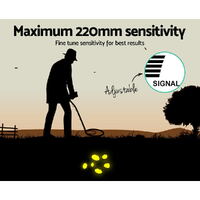 Metal Detector 220MM Deep Sensitive Waterproof Treasure Hunter Gold Digger thumbnail