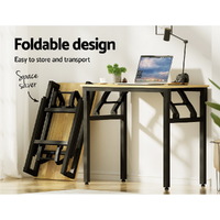 Artiss Computer Desk Laptop Table Bookshelf Desk Storage Rack Office Study Oak thumbnail