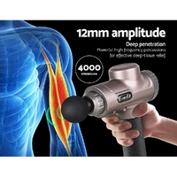 Everfit Massage Gun 30 Speed 6 Heads Vibration Muscle Massager Chargeable Gold thumbnail