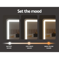 Embellir Makeup Mirror 60x50cm Hollywood Vanity with LED Light Tabletop White thumbnail