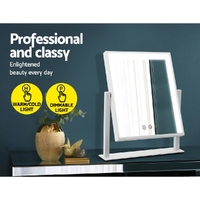 Embellir Makeup Mirror 25x30cm Hollywood Vanity with LED Light Rotation White thumbnail