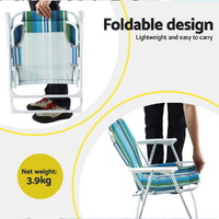 Gardeon Outdoor Chairs Folding Camping Chair Steel Portable Patio Furniture thumbnail