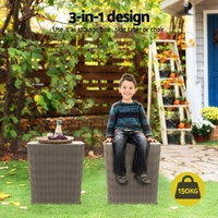 Gardeon Outdoor Storage Box 43L Container Side Table Garden Bench Tool Sheds thumbnail