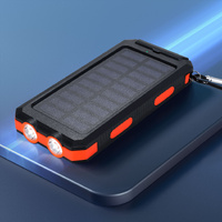 10000mAh Portable Solar Power Bank External Battery Dual USB Phone Charger Light thumbnail