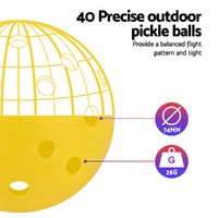 Everfit 12PC Pickleballs Set 40-Hole Design Indoor Outdoor Durable PE Balls Green/Yellow thumbnail