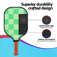 Everfit Pickleball Paddle Set Fiberglass with Balls Bag Tournament Kit 2PCS Pickle Balls Rackets thumbnail
