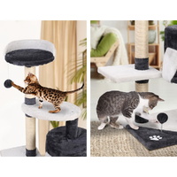 i.Pet Cat Tree 112cm Tower Scratching Post Scratcher Wood Condo House Furniture thumbnail