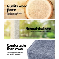 i.Pet Cat Tree 124cm Scratching Post Tower Scratcher Trees Wood Condo Board thumbnail