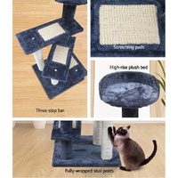 i.Pet Cat Tree 100cm Scratching Post Scratcher Tower Wood Condo House Trees Bed thumbnail