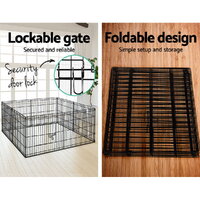 i.Pet 24" 8 Panel Dog Playpen Pet Fence Exercise Cage Enclosure Play Pen thumbnail