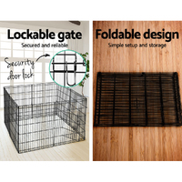 i.Pet 30" 8 Panel Dog Playpen Pet Fence Exercise Cage Enclosure Play Pen thumbnail