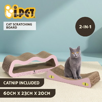 i.Pet Cat Scratching Board Scratcher Cardboard Kitten Indoor Climbing Pad Catnip thumbnail