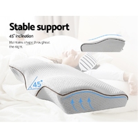 Giselle Bedding Memory Foam Contour Pillow Grey thumbnail