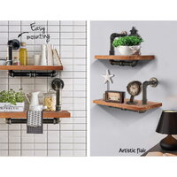 Artiss Floating DIY Pipe Shelf Set of 2 - IVOR thumbnail