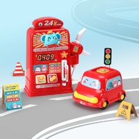 Keezi Kids Gas Petrol Station Pumper Pretend Play Toys Car Music Card Playset thumbnail