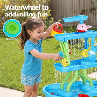 Keezi Kids Sand and Water Table 4-Tier Waterfall Sandpit Toys Beach Shovel thumbnail