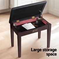 Alpha Piano Bench Stool with Storage Wooden PU Leather thumbnail