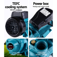 Giantz Peripheral Water Pump Garden Boiler Car Wash Electric Irrigation QB60 Yellow thumbnail