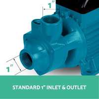 Giantz Peripheral Water Pump Garden Boiler Car Wash Auto Irrigation QB80 Yellow thumbnail
