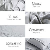 Giselle Bedding Quilt Cover Set Diamond Pinch Grey King thumbnail