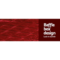 Giselle Bedding Faux Mink Quilt Burgundy Queen thumbnail