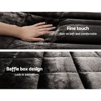 Giselle Bedding Faux Mink Quilt Charcoal King thumbnail