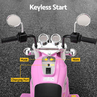 Rigo Kids Ride On Car Motorcycle Motorbike Electric Toys Horn Music 6V Pink thumbnail