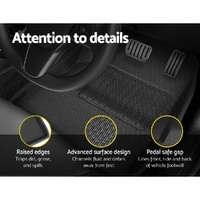 Weisshorn Car Rubber Floor Mats Compatible for Tesla Model 3 Front Rear thumbnail
