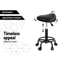 Artiss Salon Stool Saddle Swivel Chair thumbnail