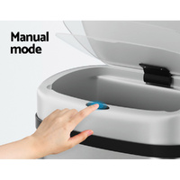 Devanti 60L Sensor Bin Motion Rubbish Automatic Silver thumbnail