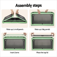 Artiss Storage Box Container Foldable Stackable 5 Sides Open Transparent 82L thumbnail