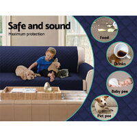 Artiss Sofa Cover Couch Covers 4 Seater 100% Water Resistant Navy thumbnail