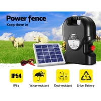 Giantz Fence Energiser 15KM Solar Powered 0.8J Electric thumbnail
