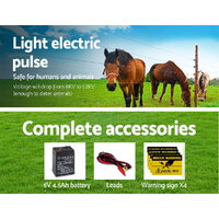 Giantz Fence Energiser 5KM Solar Powered 0.15J Electric Fencing Charger thumbnail