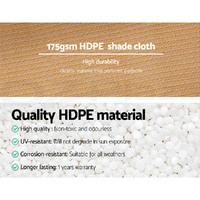 Instahut 70% Shade Cloth 1.83x20m Shadecloth Sail Heavy Duty Beige thumbnail