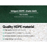 Instahut 50% Shade Cloth 3.66x10m Shadecloth Wide Heavy Duty Green thumbnail