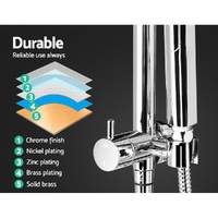 Cefito 9'' Rain Shower Head Set Handheld Round High Pressure Twins Tap Chome thumbnail
