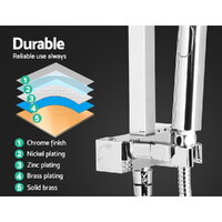 Cefito 8'' Rain Shower Head Set Handheld Square High Pressure Chrome thumbnail
