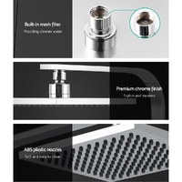 Cefito 8'' Rain Shower Head Wall Arm Square High Pressure Mixer Tap Chrome thumbnail