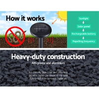 Gardeon Snake Repeller 4X Ultrasonic Solar Powered thumbnail