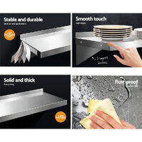 Cefito 900mm Stainless Steel Kitchen Wall Shelf Mounted Rack thumbnail