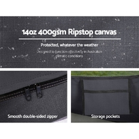 Weisshorn Double Swag Camping Swags Deluxe Canvas Tent Dark Grey thumbnail