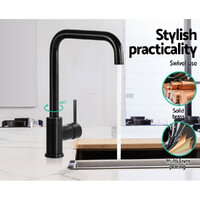 Cefito Kitchen Mixer Tap Mixer Rectangle Sink Faucet Basin Laundry Black thumbnail