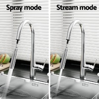 Kitchen Mixer Tap Pull Out Round 2 Mode Sink Basin Faucet Swivel WELS Chrome thumbnail