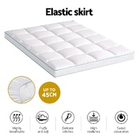 Giselle Bedding Mattress Topper Pillowtop Bamboo 10cm Double thumbnail