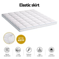 Giselle Bedding Mattress Topper Pillowtop Bamboo 10cm King thumbnail